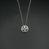 pendentif en argent serti de Grenat , Topaz,Diopside