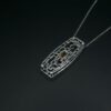 pendentif en argent serti d'un citrine