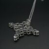 pendentif en argent 925 sertit d'un grenat et des spinelles - Image 3