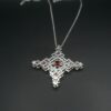 pendentif en argent 925 sertit d'un grenat et des spinelles - Image 4