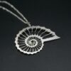 pendentif en forme de coquillage en argent 925 serti d'un Diopside - Image 4